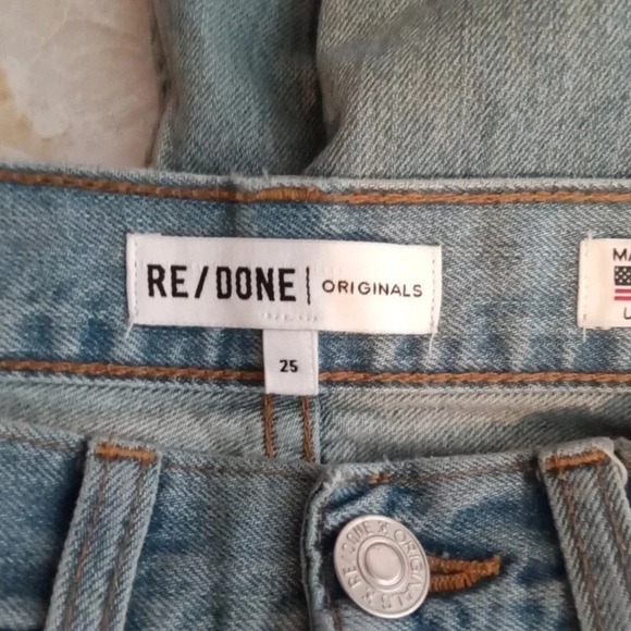 RE/ done made in USA button fly High rise women's jeans size 25 - Picture 5 of 11